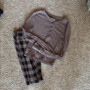 PINK Victoria's Secret Taupe Sleepwear Top